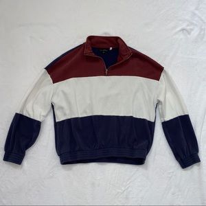 Tricolor Pacsun Quarter Zip Sweatshirt